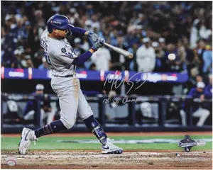 Mookie Betts Los Angeles Dodgers Autographed 2025 MLB World Series Champions 16" x 20" Photograph with "25 WS Champ" Inscription - Fanatics Authentic Certified
