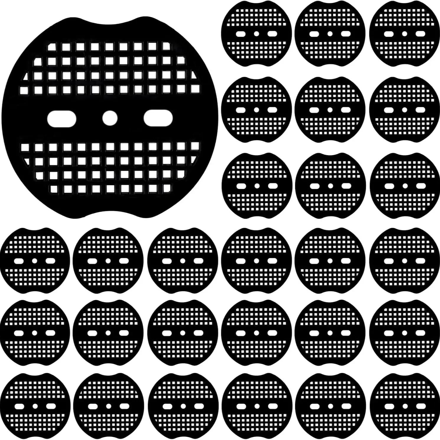 200Pcs Garden Staples Plastic Buffer Washer,Landscape Stakes Pad Gasket,Garden Stakes Gasket,Yard Pins Gasket, Garden Supplies, Keep The Barrier from Ripping and Create a Sturdier Hold(Black)