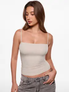 INLYRIC Women's Camisole Tank Tops For Women Double Lined Crop Tops Spaghetti Straps Summer Sexy going out outfit