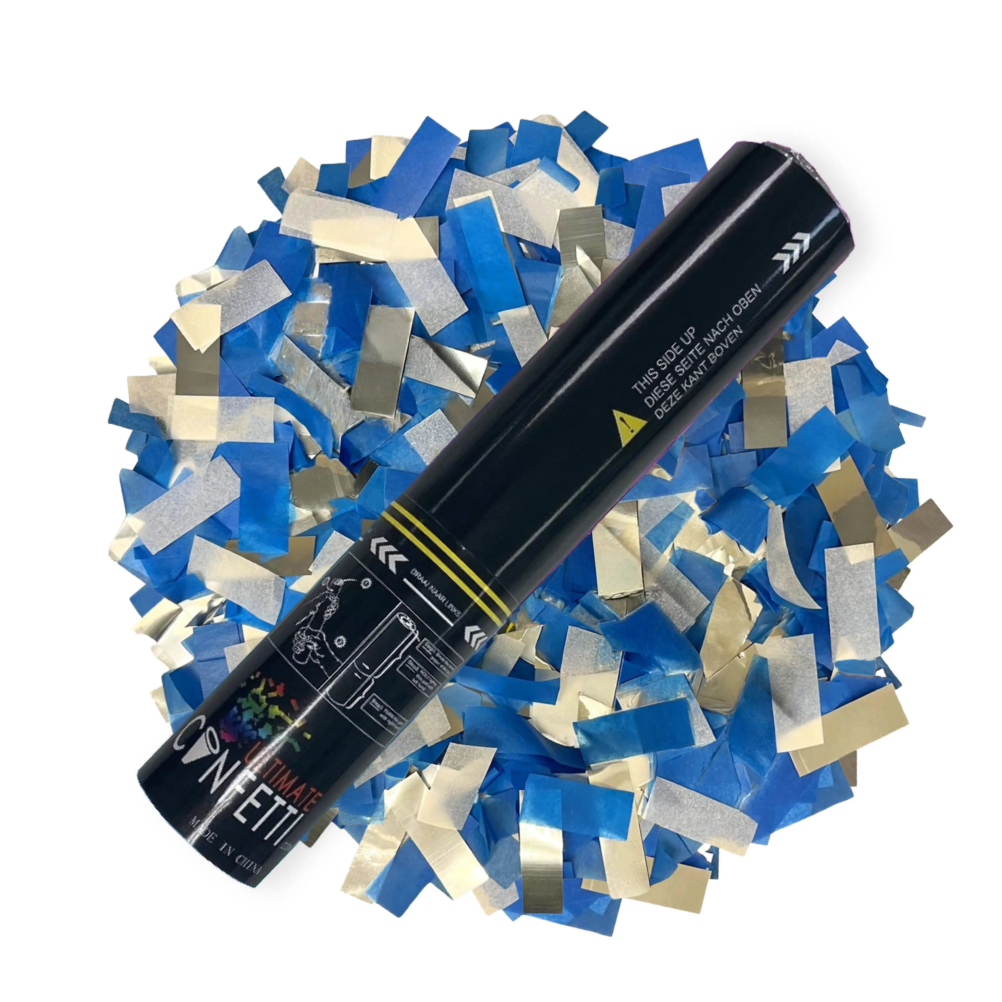 Dark Blue, Silver & White - Dallas Football Confetti NITRO Cannon