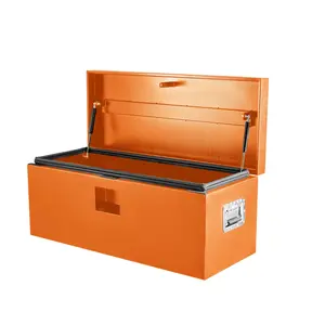 Heavy Duty Steel Truck Bed Tool Box – Weatherproof & Lockable Storage with Dual Gas-Shock Lids, Drill-Proof Security, Global Fit for Pickup, Trailer, RV – Secure Truck Bed Toolbox