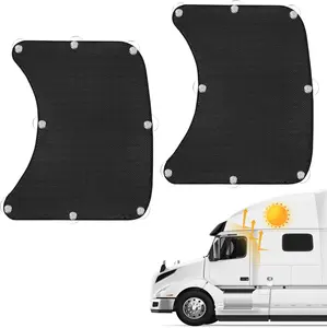 2PCS Semi Truck Side Window Sun Shade for Freightliner Volvo VNL International Trucks RV | Semi Truck Accessories, Sunshade UV Protection, Keep Interior Cool