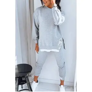 Autumn and Winter Casual Loose Sweatshirt + Long Pants Two-piece Set New Women's Clothing Suits Womenswear