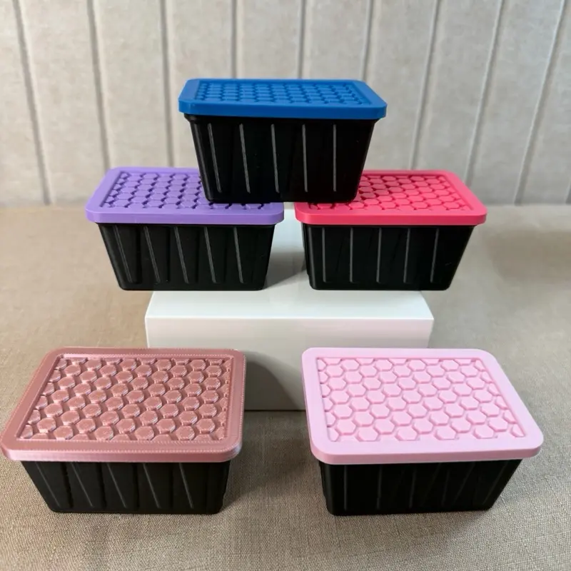 Mini Snap-Lid Desk Top Storage Tote | 2.5” Mini Organizer Box