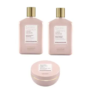 Alfaparf Milano Keratin Therapy Lisse Design TRIO -Shampoo 250ml- Conditioner 250ml- Mask 200ml Haircare Cleansing Set for Post-Keratin Straightening Treatment