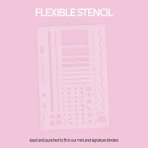 KAD Stencil - Laurel Denise Small Scout Portrait Flexible Acrylic Planner Stencil for Journals and Planners with Various Shapes and Precise Design