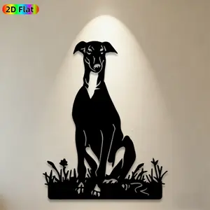 1pc Greyhound Metal Wall Art, Aesthetic Design, Lifelike Greyhound Statue Mural, Ideal Gift for New Year, Easter, Dog Decor Enthusiasts, Weather-Resistant Metal Wall Decor Wall Sculptures, Perfect for Outdoor Fence & Indoor Wall Pet Lovers Enthusiasts