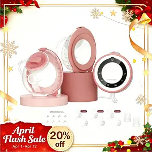 Momcozy Breast Pump V1 Pro, Hands-Free Portable Wearable Breast Pump, Upgraded Breast Pump, 3 Fine-Tuned Rhythms, 15 Levels, with Leak-Proof DoubleFit Flange, Comfort Red