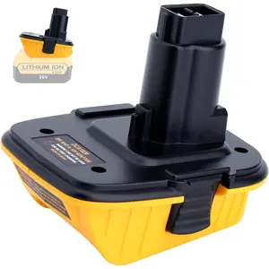 Compatible for Dewalt 18V/20V Adapter DCA1820 for Dewalt 20V Lithium (DCB206/DCB204/DCB203) & Replacement for 18V NiCad/NiMH (DC9096/DC9098) Battery Adapter Only