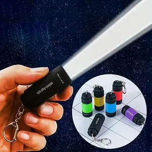USB Rechargeable Portable Flashlight Keychain Mini Torch Camping Ultra Bright Lamp Outdoor Supplies IP44