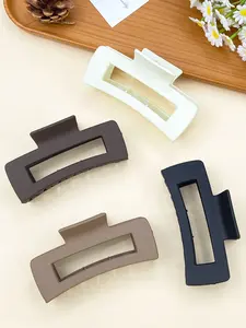 2pcs women's fashion hair claw, large square hair claws, suitable for high hair volume, suitable for long/medium/short hair, New Year's gift, campus minimalist hair accessories, Thanksgiving, afternoon tea, daily casual hair accessories, Claw Clip