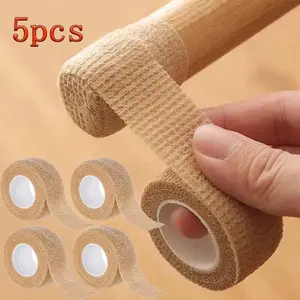 5pcs Multi-Purpose Self-Adhesive Coherent WrapBandage,Sports Adherent Tape, Athletic Tape  ,Chair Foot Pad Seat LegProtector Cover, + Chair Leg Floor Protectors forHardwood Floors,Sports Anti-Blister Tape Golf Club FingerAdhesive Low Tack Non-Slip Grip