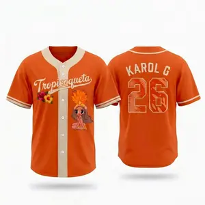 Viajando Por El Mundo Tropitour Baseball Jersey Shirt, Latin Music Tropitour Inspired Limited Edition Jersey, Sport Apparel Gift Knitted Fan Gift