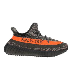 adidas Mens Yeezy Boost 350 V2 Lace Up Sneakers Shoes Casual - Black, Grey, Orange