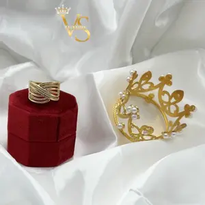 Valdes Luxury Elegant Layered Statement Ring – 14K Gold Plated Laminated Gold, High Quality Everyday Wear Jewelry