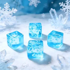 Snowflake Ice Cube Squeeze Toy, Slow Bounce 3D Maltose Toy, Fun Squishy Kneadable Toy, Cute Soft Stress Ball, Stress Relief Squishy, Suitable for Boys and Girls,Perfect gift for children