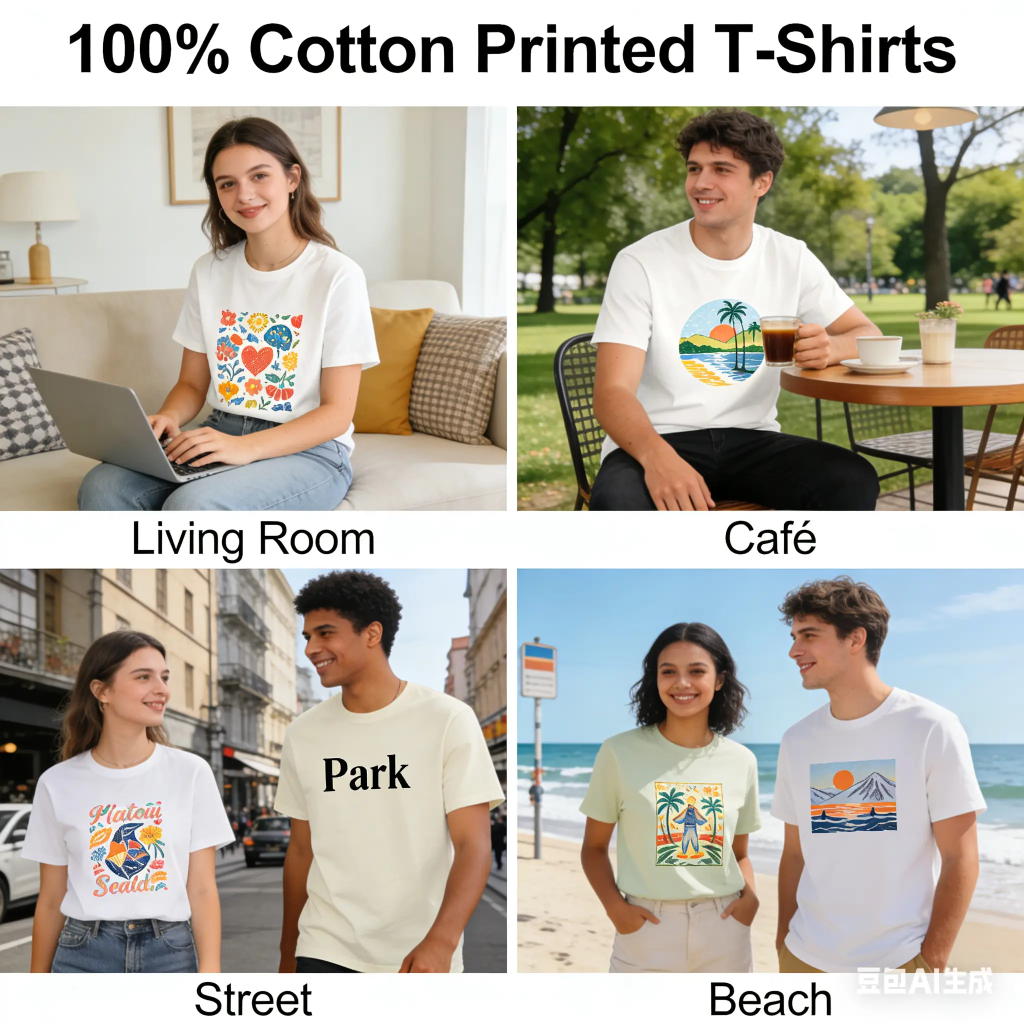 Women's Luck - Cotton White T - shirt: Tropical Paradise: Hawaii