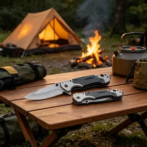 Lightweight Daily Carry Tactical Flipper Knife – Premium EDC Gear Built with Ergonomic G10 Scales, Ultra-Sharp Drop Point Blade & Sturdy Tungsten Glass Breaker. Ideal Survival & Outdoor Utility Tool for Fishing, Camping, Office Use