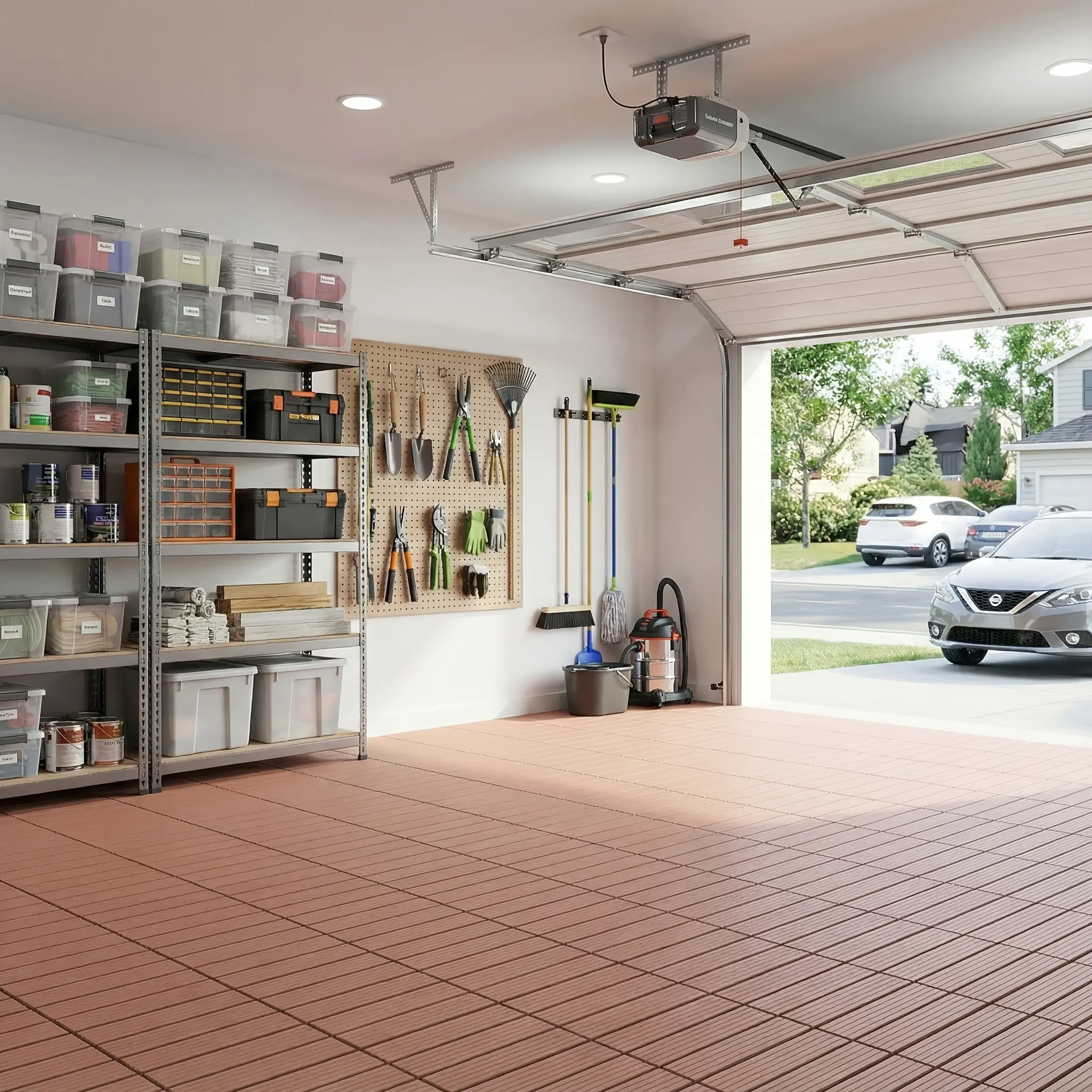 "44pcs Easy-Click Waterproof Deck Tiles - Slip-Resistant Interlocking Patio Squares, 12""x12"" for All-Weather Outdoor Flooring, Effortless Assembly, UV-Stabilized"