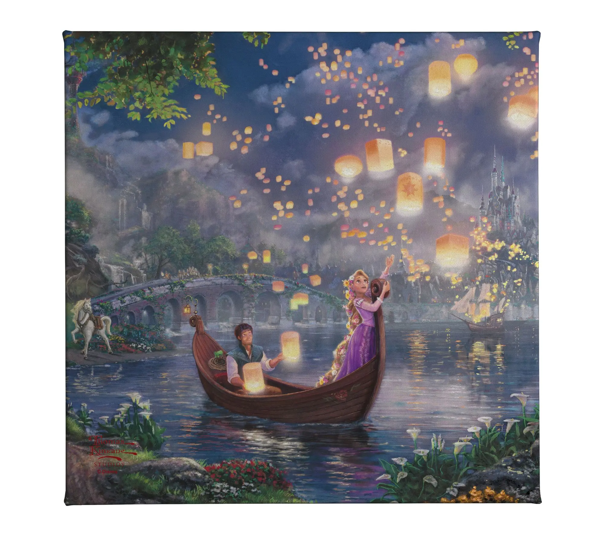 Thomas Kinkade  Studios Tangled 14x14 Gallery Wrap