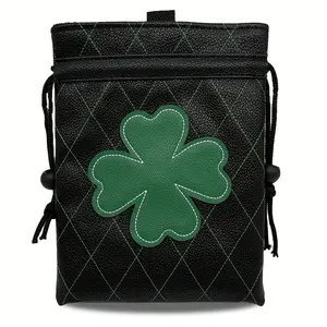 Clover Bun Bag, Golf Tee & Club Organizer, Portable Drawstring Design, Durable Material, Perfect Gift for Golf Lovers, Golf Accessories