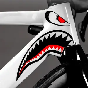 1SET   "Shark Mouth" Car Sticker, Automobile Decals for Bicycle Body, Motorcycle Decoration, Car, Make Your Items Show Aggressive Wild Temperament, A Must for Personalized Car Decoration & Trend Enthusiasts