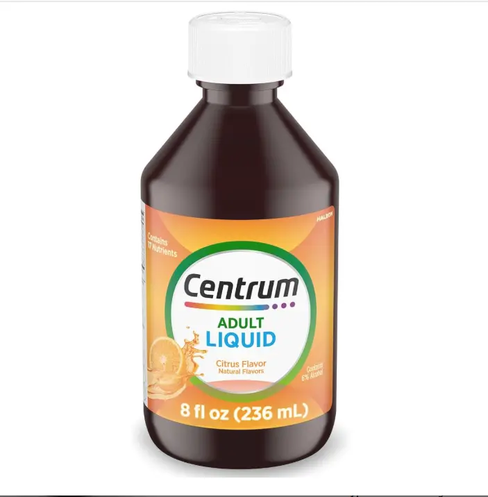 Centrum Liquid Multivitamin for Adults, Multivitamin/Multimineral Supplement with B Vitamins and Antioxidants, Citrus Flavor - 8 Fl Oz