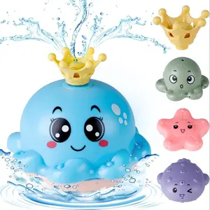 Cartoon Whale Design Water Spray Toy, 1 Count Cute Smart Sensor Water Spray Toy, Summer Swimming Pool & Beach & Water Park Toy