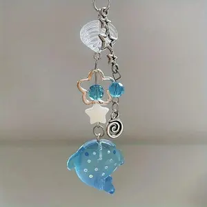 Cute Shark Design Phone Chain, Handmade Resin Phone Lanyard, Fashion Phone Charm for Women & Girls, Mobile Phone Decoration Accessories