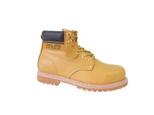 Premium SAFETY Leather Work Boots for Men - Genuine Leather -Waterprove work shoes