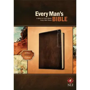 Every Man's Bible: New Living Translation, Deluxe Explorer Edition (LeatherLike, Brown) – Study Bible for Men with Study Notes, Book Introductions, and 44 Charts