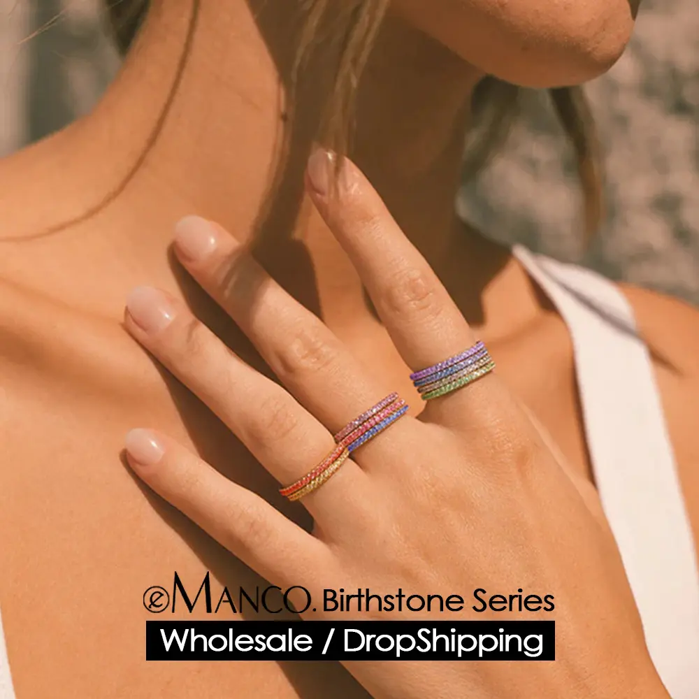Light Luxury Style Zircon Ring for Women, High-End Titanium Steel Ring, December Birthstone Water Diamond Ring