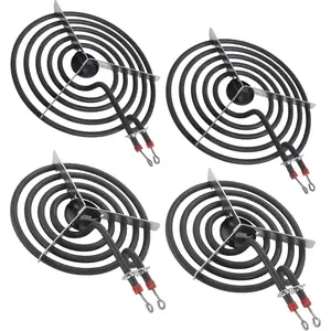 2026 Upgraded MP22YA Electric Range Burner Element 2 pcs MP15YA 6" and 2 pcs MP21YA 8" 4 Pack Unit Set Stove Burners Replacement for Whirlp00l Hard-wick Ken-more Ma-tag Electric Range Stove