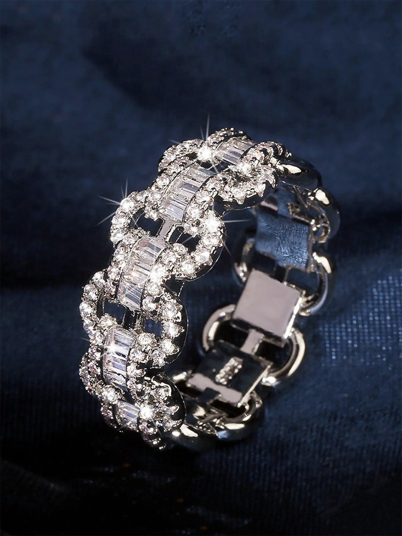 1 PC Gorgeous Cubic Zirconia Ring For Women Cinderella Ring For Wedding Engagement Rings, Anniversary Party Jewelry, Valentine's Day Gift