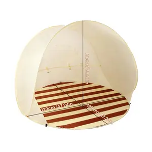 Pop-Up Beach Tent with UV Protection | Portable Sunshade for Family & Picnics | Easy Setup for Camping, Fishing & Lawn | Heavy-Duty Polyester w/ Carry Bag | See Detail Page for Video