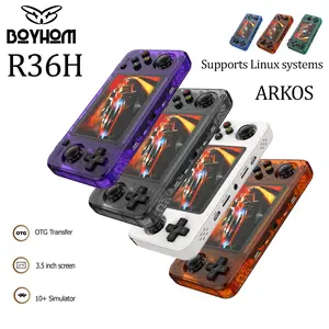 Portable Arcade Game Console R36H, Rechargeable USB Device, Retro Handheld Gaming Machine, 3.5 Inch Screen, Ideal for Travelers & Gamers