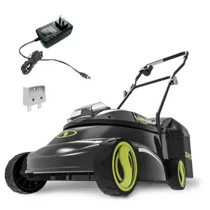 Sun Joe 28V Cordless Electric 14" Push Behind Lawn Grass Mower, Green, MJ401C