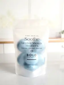 Soothe | Cedarwood + Tonka Bean Essential Oils | Menthol Shower Steamers | Handmade | Spa-like Experience
