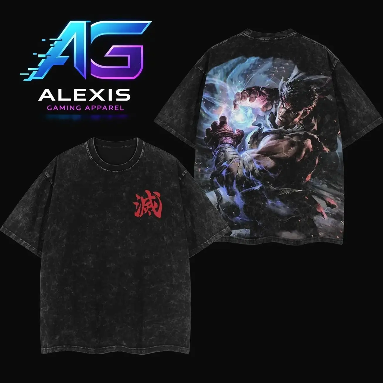 Retro Fighting Game Street Fighter Energy Graphic Shirt – Anime Style Ryu Hadouken Power Warrior T-Shirt, Hoodie, Vintage Washed Streetwear, Unisex Cotton Gaming Apparel, Gift for Fan, Gift for Him, Retro Game Shirt HS7