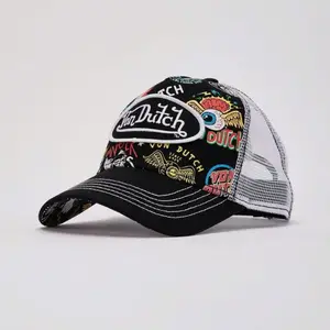 Von Dutch 2026 Limited Edition Graffiti Trucker Cap Premium Snapback Mesh Baseball Hat, Embroidered Logo, Adjustable Unisex Streetwear Urban Fashion TikTok Collectible Headwear
