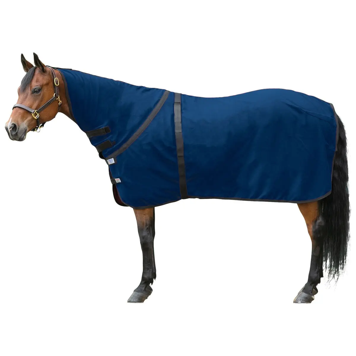 Rapid-Dry Polar Fleece Horse Cooler, Contour Fit Moisture-Wicking Equestrian Supplies with Adjustable Neck and Girth