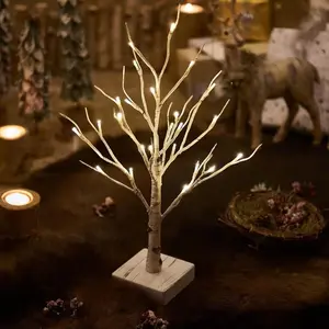 4th of July Decor Must-Have! 2-Pack 2FT LED Birch Trees | Home Indoor Tabletop Centerpiece for Independence Day & Summer Parties (USB/Battery Operated)