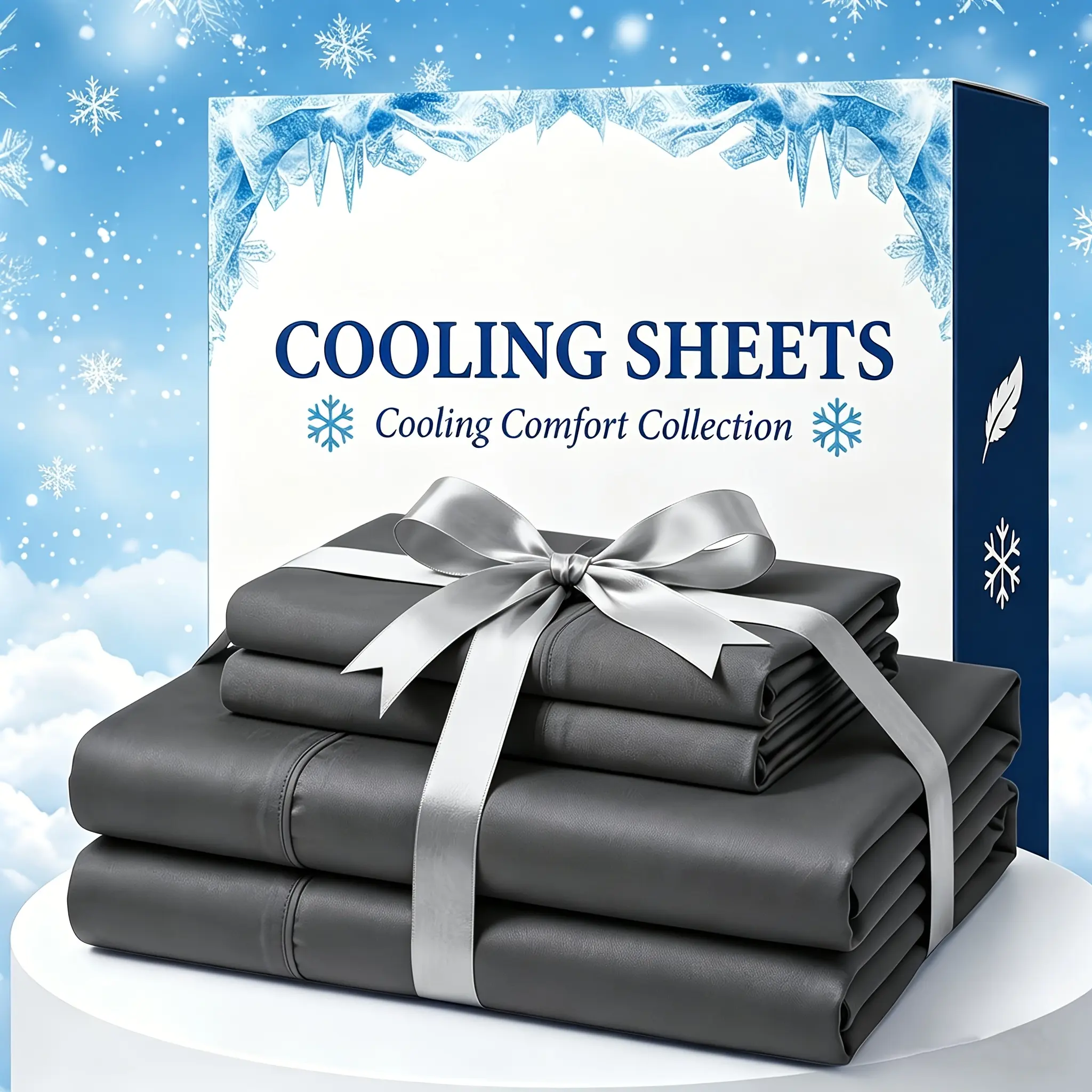 SASTTIE Extra Deep Pocket Bamboo Sheets, 3/4 PCS Ultra-Soft Luxury Feel - Silver Infused Cooling Sheets, Hotel Luxury Fitted Sheet Set, Soft Wrinkle-Free For Extra Deep Mattresses, Soft Children Sheet & Pillowcase Sets, King Size, Include Random Color