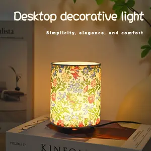 Simple Mini Table Bedside Lamp with Button Switch, Includes Bulb, Perfect for Bedroom and Office, Ideal for Room and Dormitory, Flower Design Lamp, Indoor Decorative Light, Nightlight