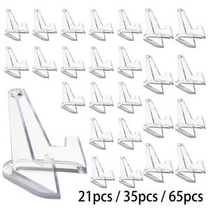 Multi-Piece Transparent Badge Stand, Acrylic Picture Holder Mini Coin Display Rack, Card Display Shelf, Versatile Storage Solution