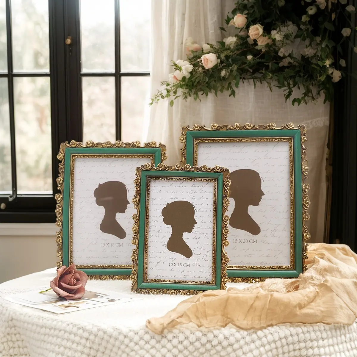 Resin Material Photo Frame, High Quality Frame, Rectangular Picture Display Stand, Home Decorative Desktop Frame, Classic Rectangle Frame, Ideal for Photography Props & Room Decoration