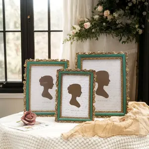 Resin Material Photo Frame, High Quality Frame, Rectangular Picture Display Stand, Home Decorative Desktop Frame, Classic Rectangle Frame, Ideal for Photography Props & Room Decoration