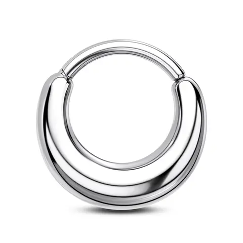OUFER Titanium 16G False Stretched Thick Septum Ring,Fake gauge Non tarnish Septum Jewelry