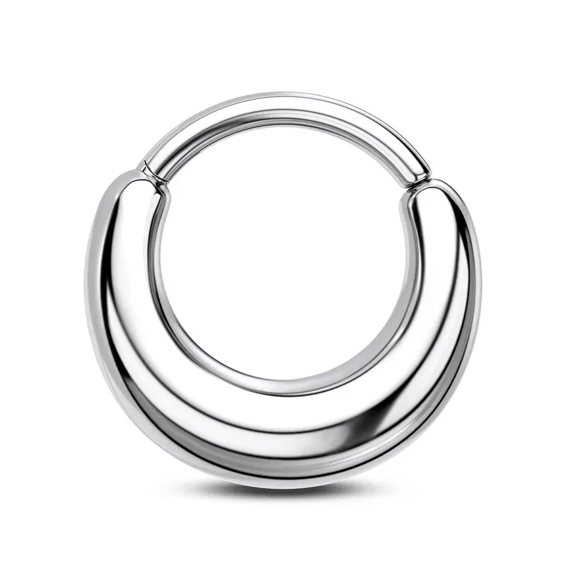 OUFER Titanium 16G False Stretched Thick Septum Ring,Fake gauge Non tarnish Septum Jewelry