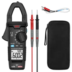 Digital Clamp Meter Multimeter  Tester TRMS 6000 Counts Current Amp Meter, Auto-Ranging Voltmeter Measures NCV AC DC Current  Resistance Capacitance Temperature Diodes Continuity